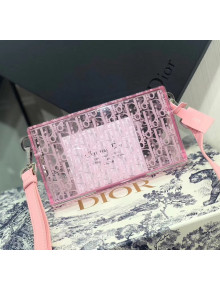 Dior Oblique Transparency PMMA Box Clutch Shoulder Bag Pink 2020