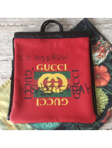 Gucci Coco Capitán Logo Backpack 494053 Red 2017