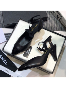 Chanel Lambskin Pumps with Bow 80mm G36360 Black 2021