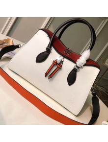 Louis Vuitton Epi Leather/Cafskin Tuileries Top Handle Bag M53443 White 2018