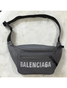 Balen...ga Nylon Logo Embroidery Belt Pack Gray 2018