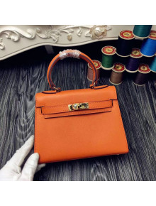 Hermes Original Epsom Leather Kelly 20cm Mini Bag Orange