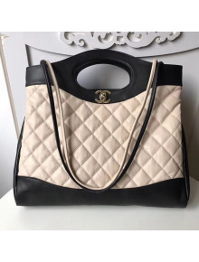 Chanel Lambskin Chanel 31 Medium Shopping Bag A57977 Black/Beige 2018