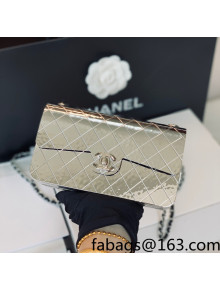Chanel Metal Evening Bag AS3013 Silver 2022