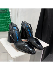 The Attico Luz Patent Leather High Heel Open Pumps 9.5cm Black 2022