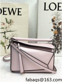 Loewe Puzzle Mini Bag in Smooth Calfskin Pearly Shiny Pink 2022 10173