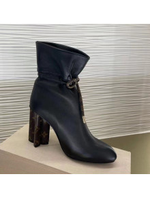 Louis Vuitton Silhouette Laced Ankle Boots Black 2021 112448