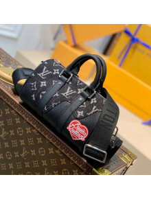 Louis Vuitton Men's Monogram Drip Keepall XS Bag M81011 Black 2021 