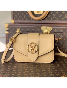 Louis Vuitton LV Pont 9 Shoulder Bag in Smooth Leather M55952 Beige 2021