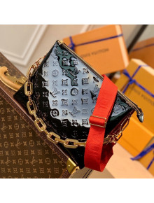 Louis Vuitton Coussin MM Bag in Patent Monogram Leather M57783 Black 2021
