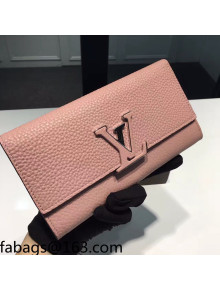Louis Vuitton Capucines Long Wallet Taurillon Leather M61251 Light Pink 2021 