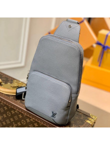 Louis Vuitton Men's Avenue Sling Bag in Grey Taiga Leather M30801 2021 