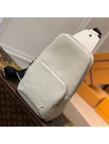 Louis Vuitton Men's Avenue Sling Bag in Beige Taiga Leather M30803 2021 