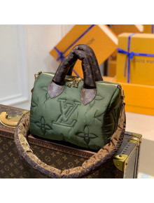 Louis Vuitton Speedy Bandoulière 25 Bag in Monogram Padded Nylon M59009 Khaki Green 2022