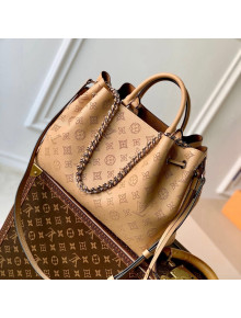 Louis Vuitton Bella Tote Bag in Mahina Perforated Calfskin M59200 Brown 2022