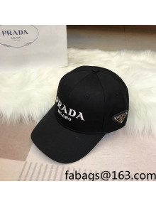 Prada Canvas Baseball Hat Black 2022 110