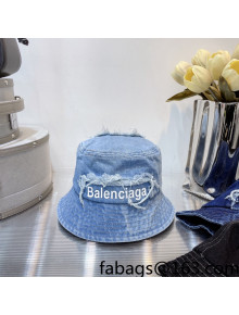 Balenciaga Denim Bucket Hat Light Blue 2022 44