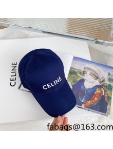 Celine Denim Baseball Hat Dark Blue 2022 040196
