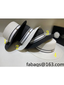 Chanel Straw Wide Brim Hat 2022 040170