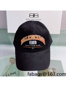 Balenciaga Canvas Baseball Hat Black 2022 0401109