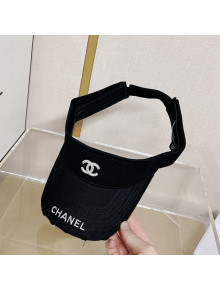 Chanel Canvas Visor Hat Black 2022 0401106