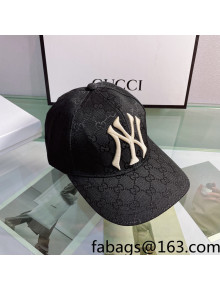 New York x Gucci GG Canvas Baseball hat Black 2022 0401158