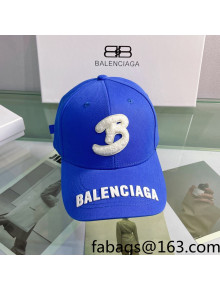 Balenciaga Canvas Baseball Hat Blue 2022 0401160