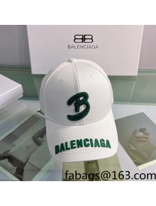 Balenciaga Canvas Baseball Hat White 2022 0401161