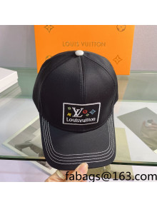Louis Vuitton Canvas Baseball Hat Black 2022 040202
