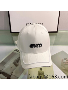 Gucci Canvas Baseball Hat White 2022 040208