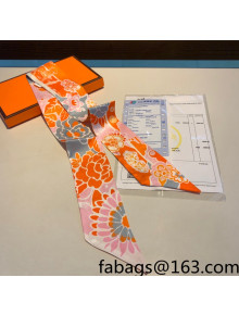 Hermes Silk Bandeau Scarf 5x86cm Orange 2022 18