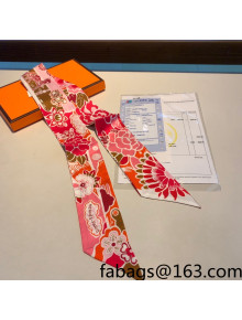 Hermes Silk Bandeau Scarf 5x86cm Pink 2022 19