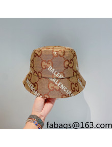 Gucci x Balenciaga Canvas Bucket Hat Brown 2021 81