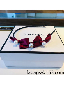 Chanel Bow Headband Red 2022 031076