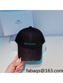 Balenciaga Canvas Baseball Hat Black 2022 031041
