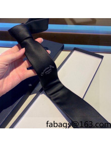 Dior Silk Tie Black 2022 031098