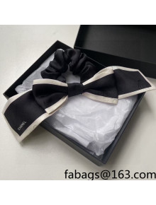 Chanel Silk Hair Ring Black 2022 0310125