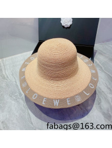 Loewe Straw Wide Brim Hat Beige/Grey 2022 033121