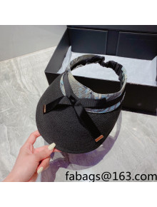 Loewe Straw Visor Hat Black 2022 033150