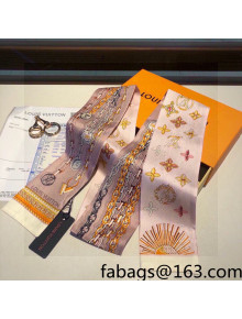 Louis Vuitton Silk Bandeau Scarf 8x120cm Pink 2022 040123