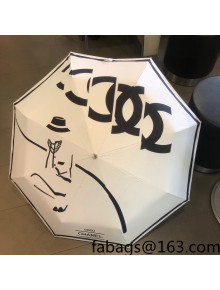 Chanel CC Umbrella White 2022 040105