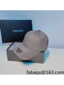 Prada Canvas Baseball Hat Grey 2022 033115