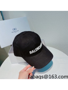 Balenciaga Canvas Baseball Hat Black 2022 040156