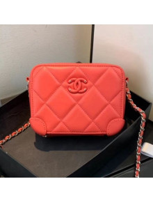Chanel Quilted Lambskin Box Shoulder Bag AP1132 Red 2020