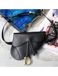 Dior Saddle Smooth Leather Belt Bag Black 2019