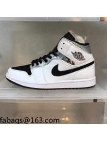 Nike Air Jordan AJ1 Mid-top Sneakers White/Black 2021 112369