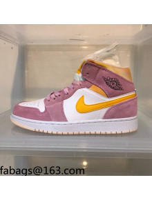 Nike Air Jordan AJ1 Mid-top Sneakers Pink 2021 112378