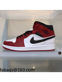 Nike Air Jordan AJ1 Mid-top Sneakers Red/White 2021 112383