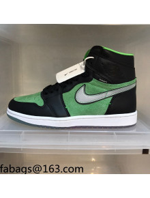 Nike Air Jordan AJ1 High-top Sneakers Green/Black 2021 112385