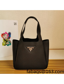 Prada Flou Leather Tote Bag 1BG335 Black 2021 